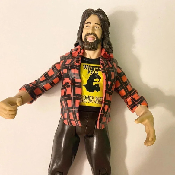 Vintage 1999 Cactus Jack Mick Foley WWF Jakks Pacific Titan Tron Live Figure - Picture 13 of 15